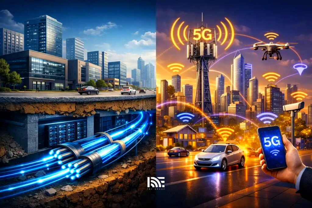 مقایسه فیبر نوری و 5G